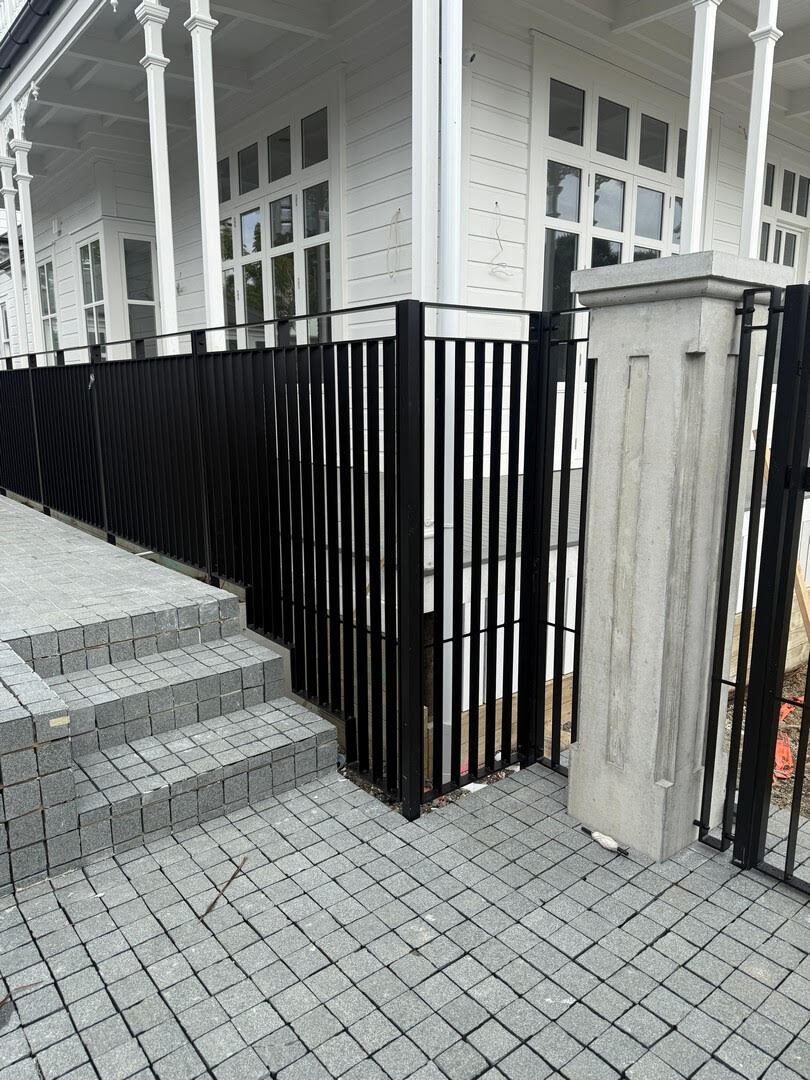 Herne Bay fence installation beside entrance steps