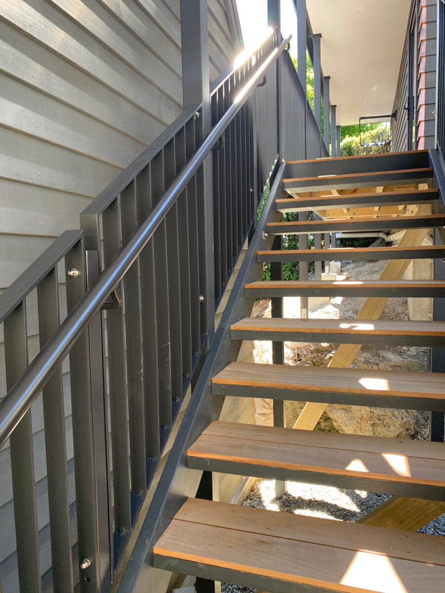 Kelvin Heights installation on stairs